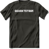 Gehaktstaaf - Snack T-Shirt | Grappig Verjaardag Kleding Cadeau | Eten En Snoep Shirt | Dames - Heren - Unisex Tshirt | - Donker Grijs - M