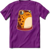 Hello there T-Shirt Grappig | Dieren kikker Kleding Kado Heren / Dames | Animal Skateboard Cadeau shirt - Paars - XXL