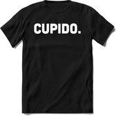 Cupido - Valentijn T-Shirt | Grappig Valentijnsdag Cadeautje voor Hem en Haar | Dames - Heren - Unisex | Kleding Cadeau | - Zwart - M