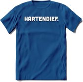 Hartendief - Valentijn T-Shirt | Grappig Valentijnsdag Cadeautje voor Hem en Haar | Dames - Heren - Unisex | Kleding Cadeau | - Donker Blauw - S