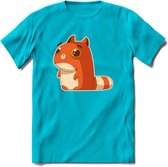 Schattige katten hypnose T-Shirt Grappig | Dieren poes Kleding Kado Heren / Dames | Animal Skateboard Cadeau shirt - Blauw - XL