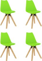 Decoways - Eetkamerstoelen 4 st groen