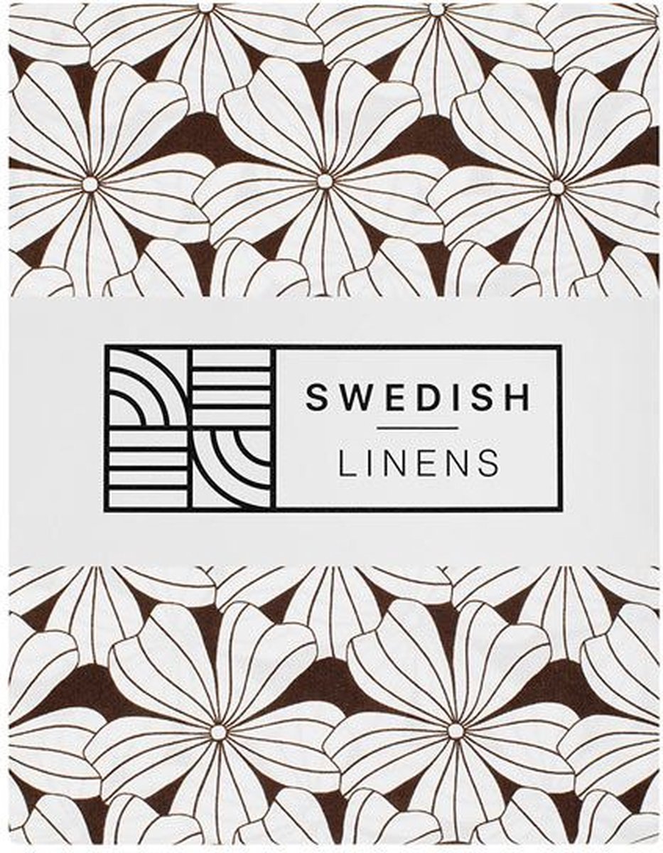 Swedish Linens - Ledikant Hoeslaken Flowers (60x120cm)