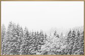 JUNIQE - Poster met kunststof lijst Winter In the Mountains -20x30