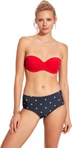 No Gossip Bandeau Bikini met Beugel - Met borstenkussen en schouderband - Zwart en Wit Stippenpatroon VEELKLEURIG 42