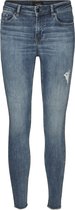 Vero Moda Jeans Vmpeach Mr Sk Ank Cut Dst Ri3101 No 10260333 Light Blue Denim Dames Maat - W25 X L32