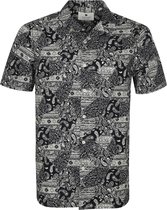 Anerkjendt - KM Overhemd Akleo Zwart - S - Heren - Modern-fit