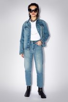 zoe karssen - dames -  straight-up slimfit jeans -  denim met lichte wassing - 29
