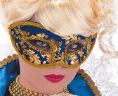 Carnival Toys Verkleedmasker Dames Blauw/goud One-size