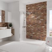Schulte badkamer achterwand - klinker - baksteneneffect - 150x255 - zelf inkortbaar en zelfklevend - muurdecoratie - wandpanelen - muurbekleding
