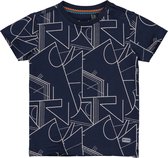 Quapi baby jongens t-shirt Nash aop Blue Dark Lines