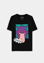 Pokémon - Gengar Lick Heren T-shirt - S - Zwart