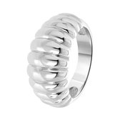 Lucardi Dames Ring bewerkt - Ring - Cadeau - Echt Zilver - Zilverkleurig