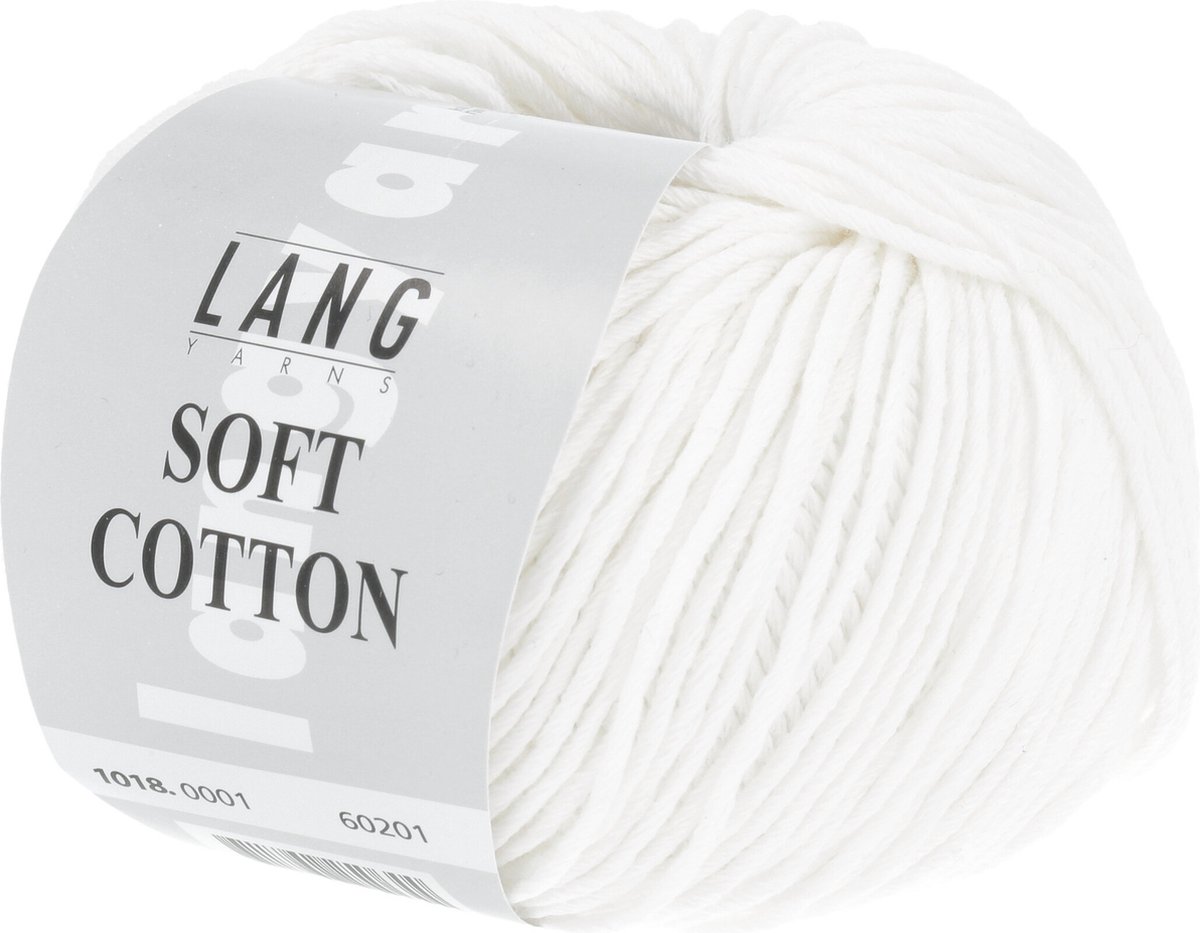Lang Yarns Soft Cotton - 01 wit - Katoen Garen