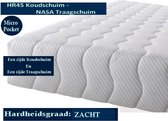 1-Persoons Matras - MICRO POCKET HR45 Koudschuim/NASA traagschuim 7 ZONE 25 CM - Zacht ligcomfort - 90x220/25