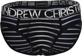 Andrew Christian Mesh Stripe Brief w/ Almost Naked