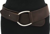 Thimbly Belts Afhang riem bruin - heren en dames riem - 6 cm breed - Bruin - Echt Leer - Taille: 95cm - Totale lengte riem: 110cm