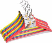 36x stuks luxe gekleurde kledinghangers voor kinderen hout - Hangers voor kinderkleding - Kinderkledinghangers