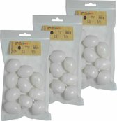 50x stuks hobby knutselen eieren van plastic 4,5 cm - Pasen decoraties - Zelf decoreren
