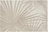 INSPIRE - Rechthoekig vloerkleed EVA - beige met plantenpatroon - vloerkleed voor binnen en buiten - balkontapijt - loperlopers hal - buitentapijt - polypropyleen - 1500g/m² - 7mm x B80cm x L.150cm
