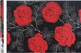 Raved Raamfolie/Plakfolie - Decoratiefolie - Rozen Print Rood/Zwart - 200x140 mm