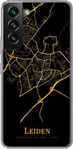 Geschikt voor Samsung Galaxy S22 hoesje - Leiden - Kaart - Goud - Siliconen Telefoonhoesje