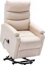 vidaXL Sta-op-stoel stof crème