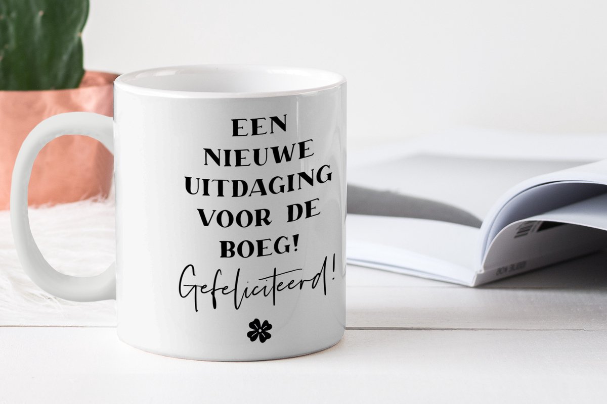Mok - Quotes - Werk - Gefeliciteerd - 350 ML - Beker