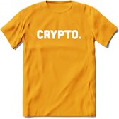 Crypto - Crypto T-Shirt Kleding Cadeau | Dames / Heren / Unisex | Bitcoin / Ethereum shirt | Grappig Verjaardag kado | BTC Tshirt Met Print | - Geel - 3XL