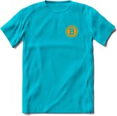 Bit-Coin - Crypto T-Shirt Kleding Cadeau | Dames / Heren / Unisex | Bitcoin / Ethereum shirt | Grappig Beleggen Verjaardag kado | Tshirt Met Print | - Blauw - M
