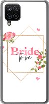 Geschikt voor Samsung Galaxy A12 hoesje - Huwelijk - 'Bride to be' - Quotes - Spreuken - Siliconen Telefoonhoesje