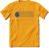 Blockchain - Crypto T-Shirt Kleding Cadeau | Dames / Heren / Unisex | Bitcoin / Ethereum shirt | Grappig Verjaardag kado | BTC Tshirt Met Print | - Geel - M