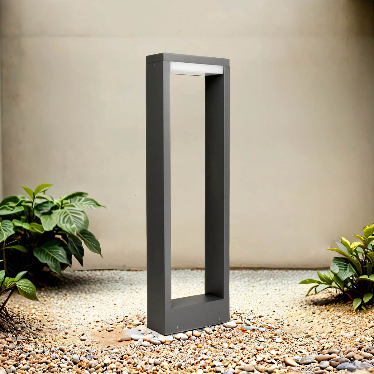 Licht-Erlebnisse - Menisino - LED - Staande lamp - Kleurverandering - IP54 - 3000/4000/6000K - 480lm - van - Aluguss polycarbonaat - in - antraziet