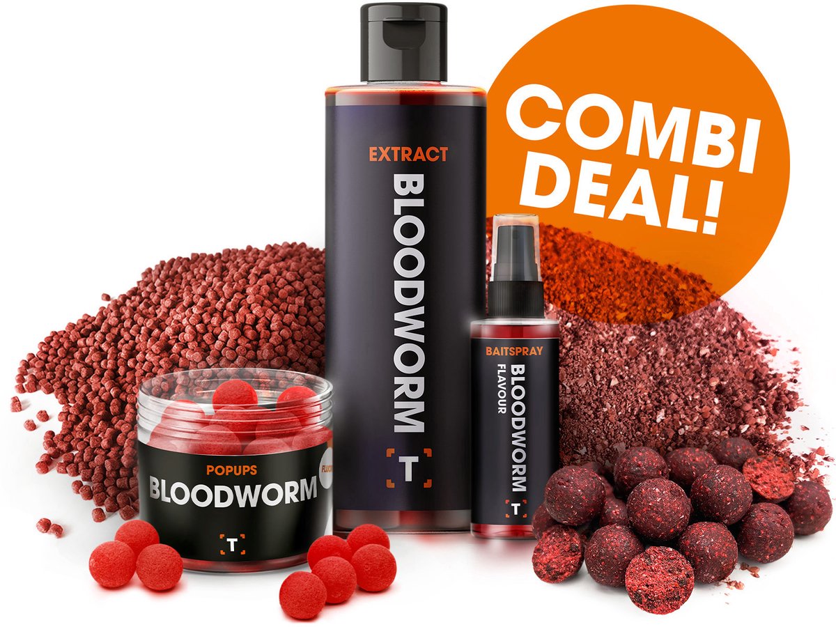Bloodworm Combi Deal 15MM | Karpervissen | Partikels | Karper Aas | Karper Vissen | Karper Voer | Karper