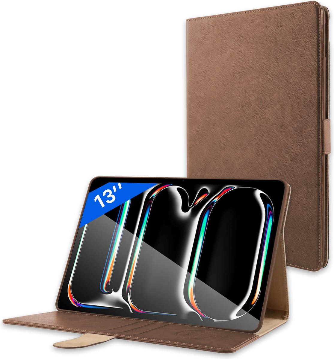 Luxe Case Geschikt voor iPad Pro 13 inch M4 (2024) Hoes Bruin - Cover Hoesje A2925 , A2926