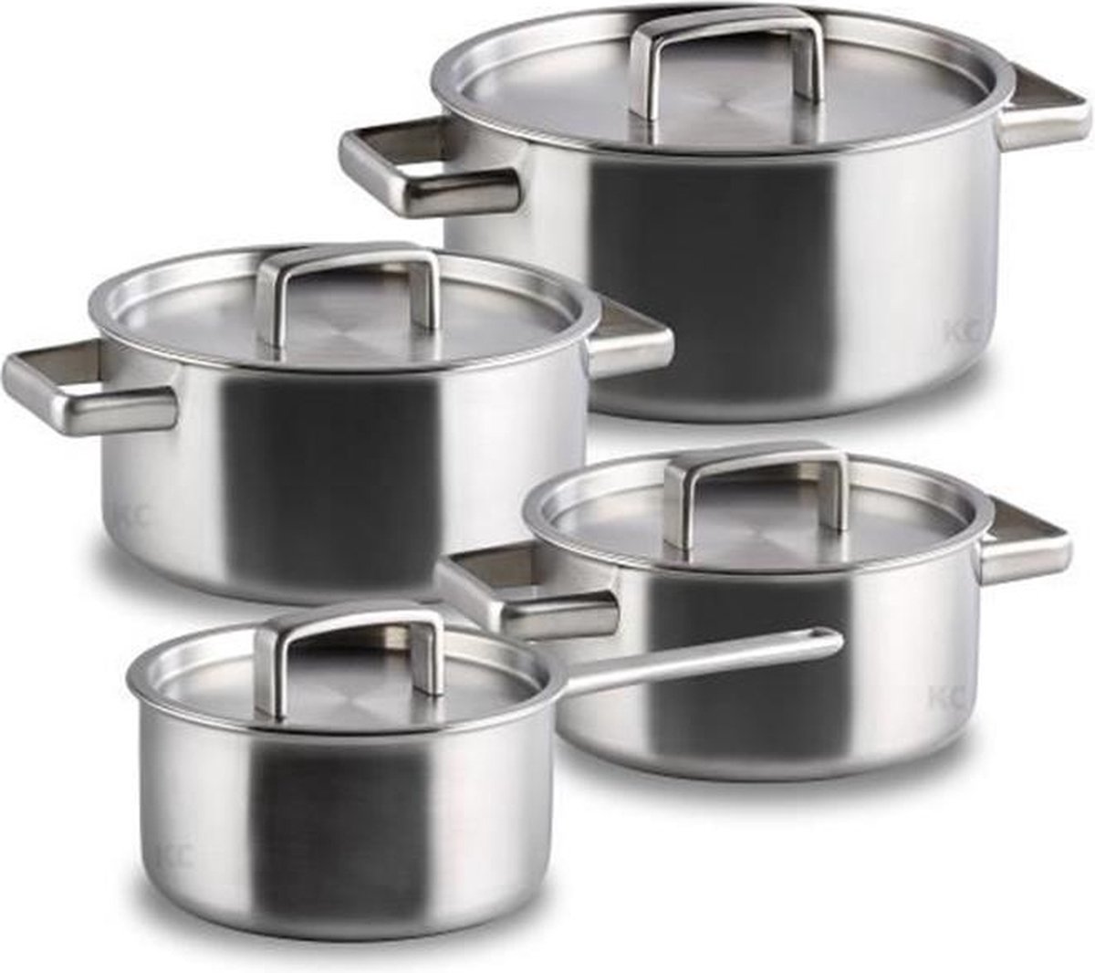 Habonne King pannenset 4 delig - RVS