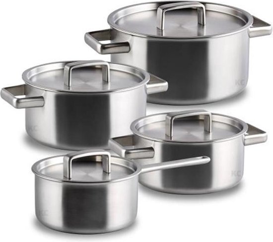 Habonne King pannenset 4 delig - RVS