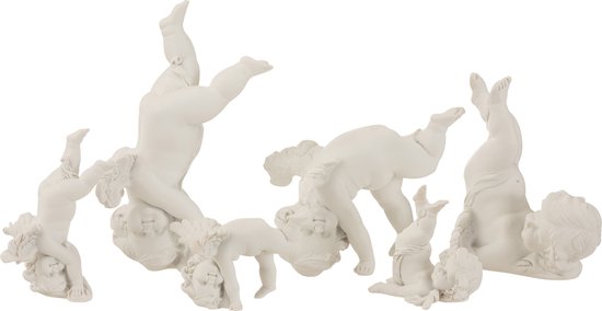 J-Line figurine Ange Gym - polyrésine - blanc - large - 3 pcs