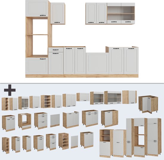 Vicco Hoge kast Ilias, Antraciet/gouden eik, 60.2 x 190 cm | Antraciet/gouden eik | 60x190x30 cm | 406673149658706