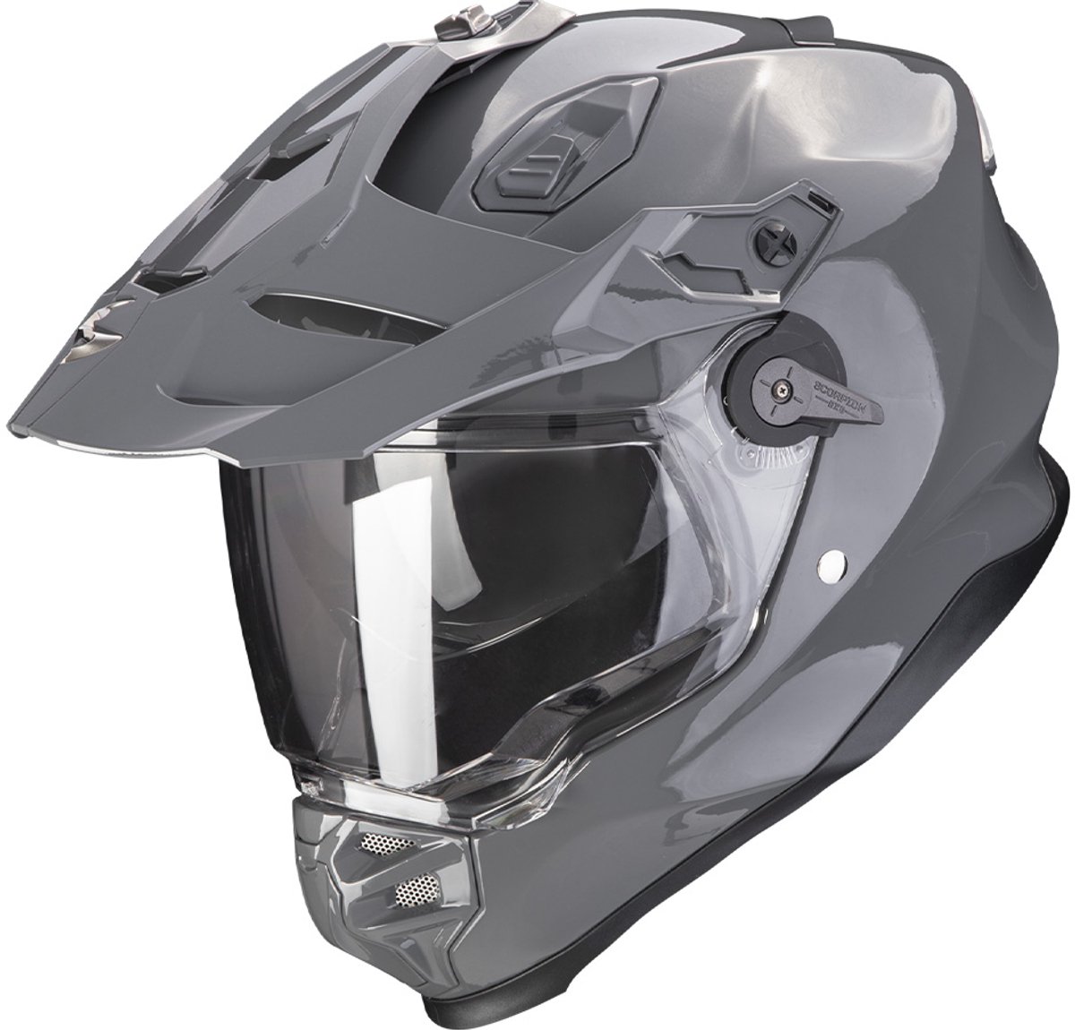 Scorpion ADF-9000 Air Solid Cement Grijs Adventure Helm - Helm