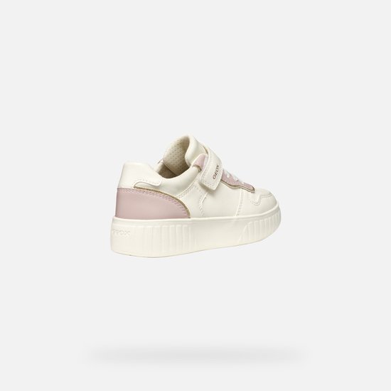 Baskets pour femmes GEOX MIKIROSHI FILLE - Ivoire clair/rose clair - Taille 33
