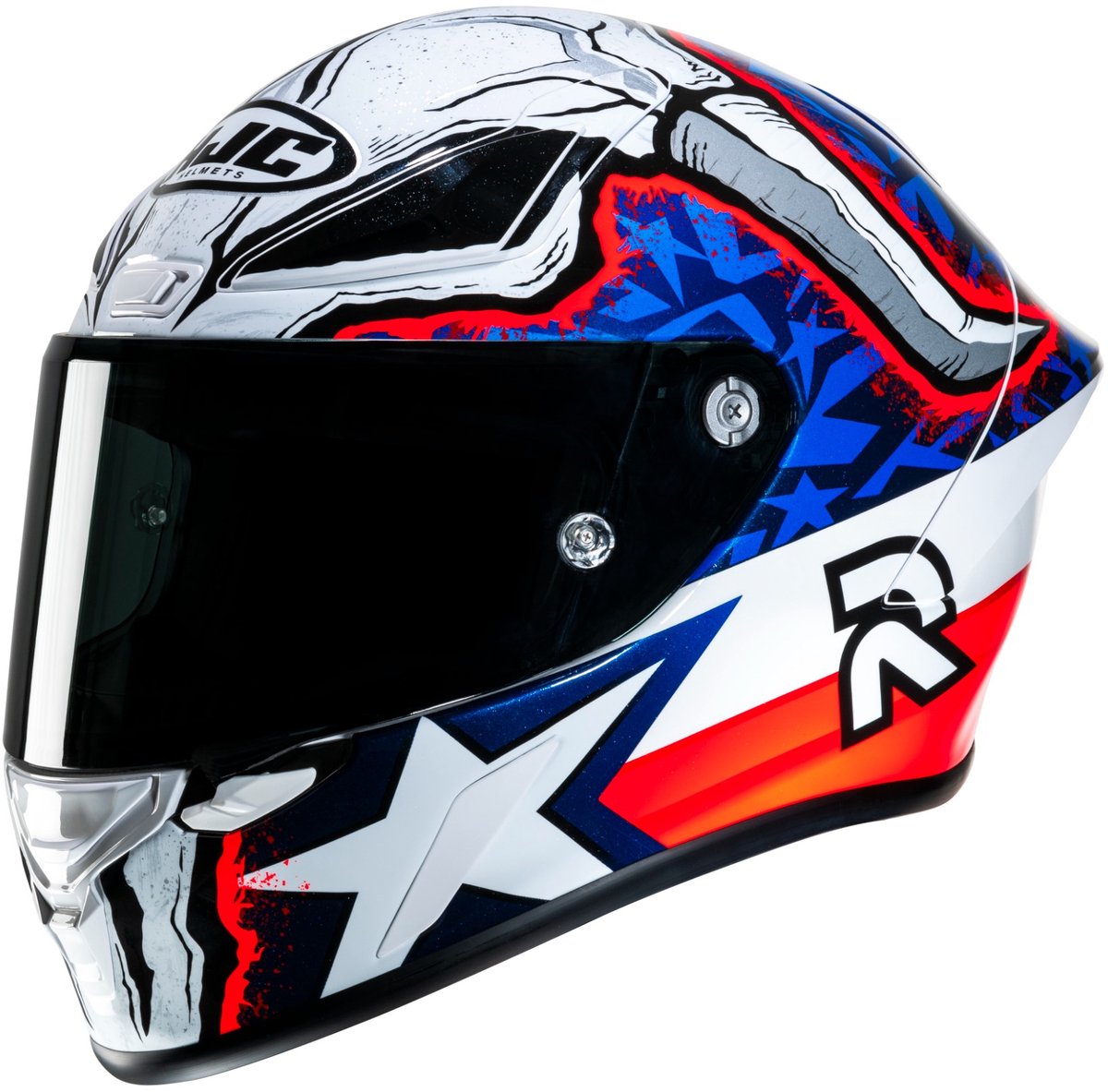 HJC RPHA 1 Garrett Gerloff Replica Wit Rood Blauw Integraalhelm - Maat M - Helm