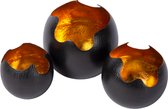 Atmooz - Theelichthouder Kotori (set van 3) - Voor 3 aparte kaarsen - Kaarshouder - Metaal