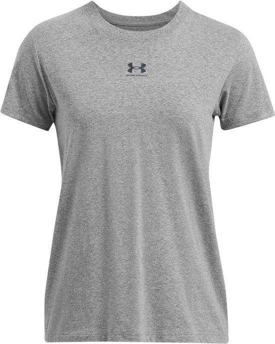 Under Armour UA Rival Core SS-GRY T-shirt de sport pour femmes - Castlerock - Zwart