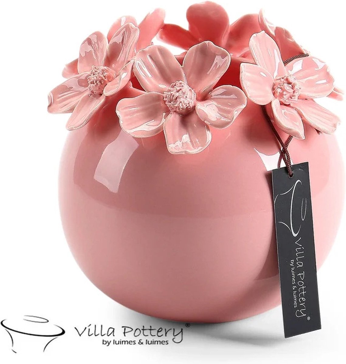 Villa Pottery Vaas Jolie 2 Roze Reactief 15 x 15 x 15
