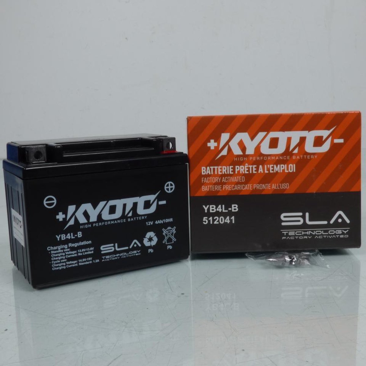 accu sla kyoto voor scooter mbk 80 pk evolis 1994 tot 1999 yb4l-b sla / 12v 4ah nieuw