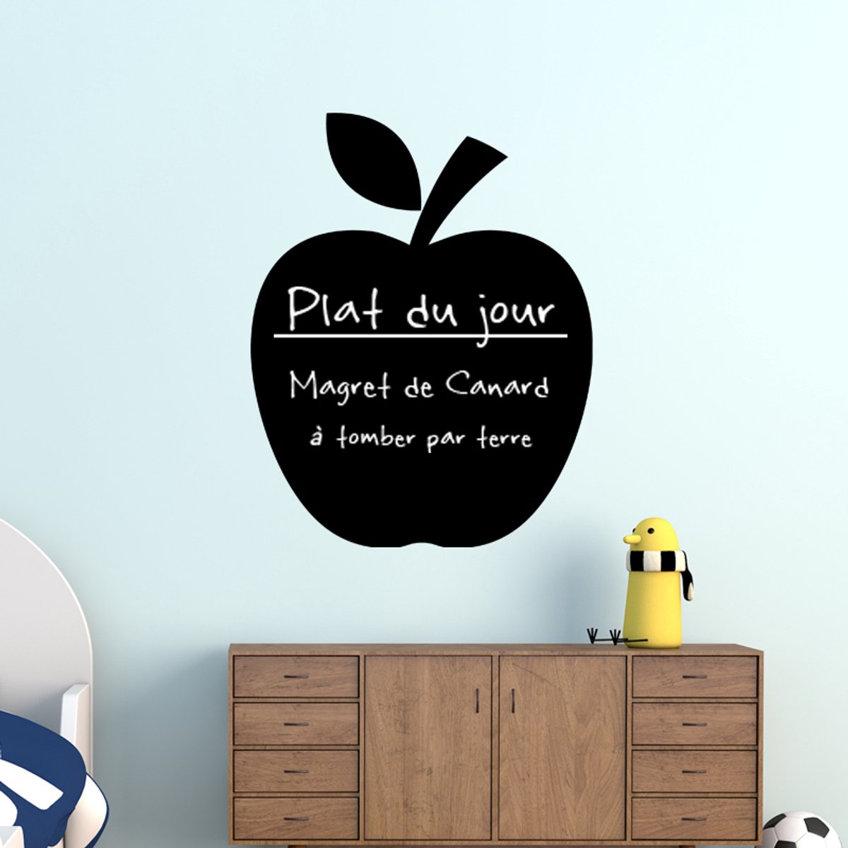 Ambiance Sticker Schoolbordsticker - uitwisbare zelfklevende muurstickers - APPELONTWERP - 35x30cm Multi color