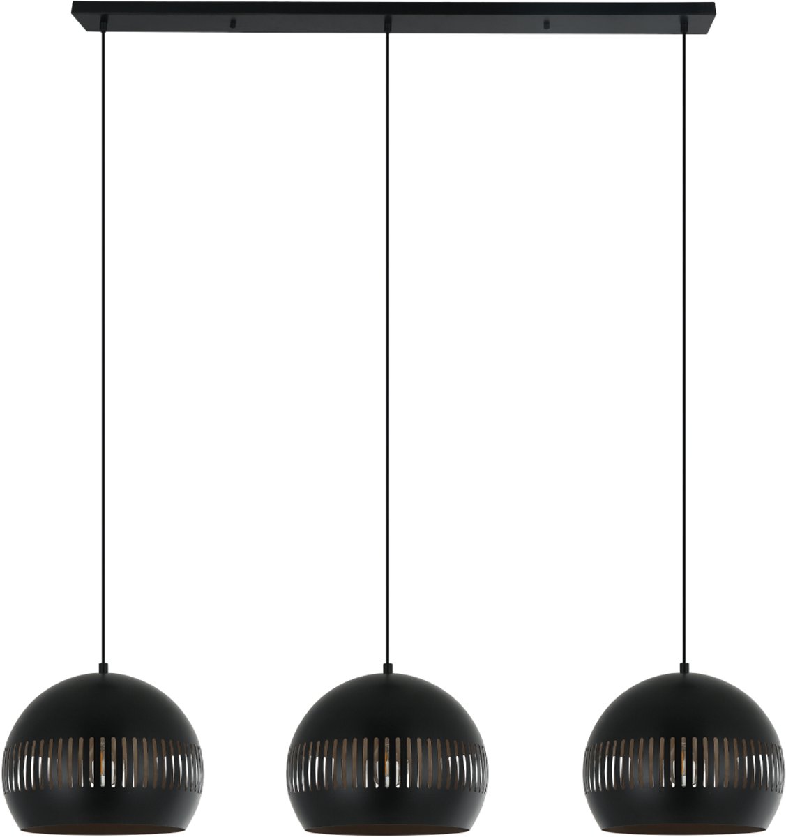 Various Globo Hanglamp 3-lichts - Industrieel & Modern - Zwart - 140 cm - E27