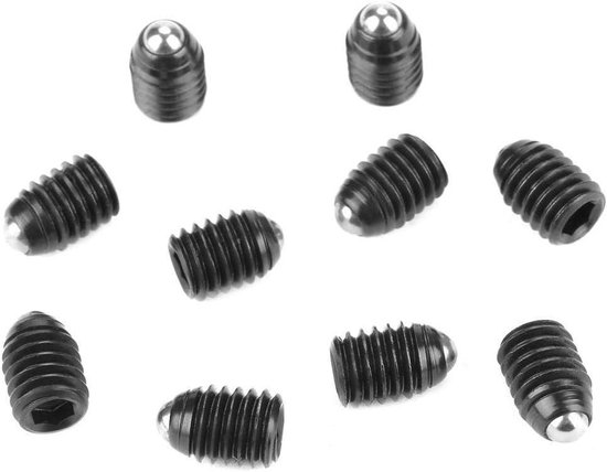 10-Pack M6 Threaded Hex Spring Pistons with Dip Spring Carbon Steel ...