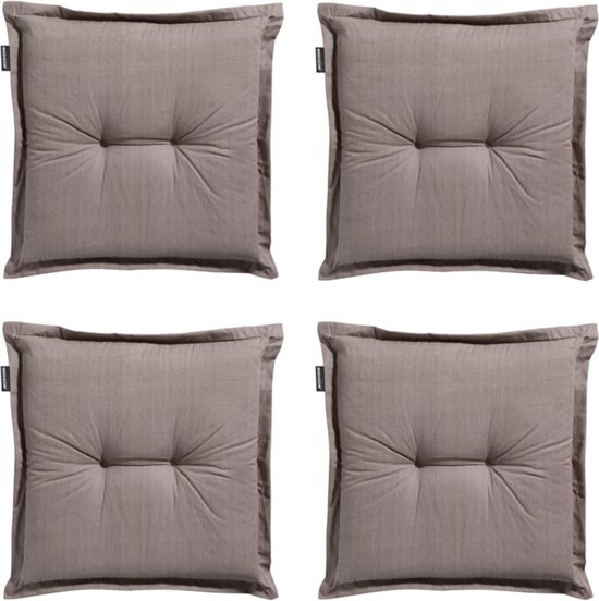 Coussin d'assise Madison - Universel - Basic Taupe - 50x50 - Marron - 4 Pièces